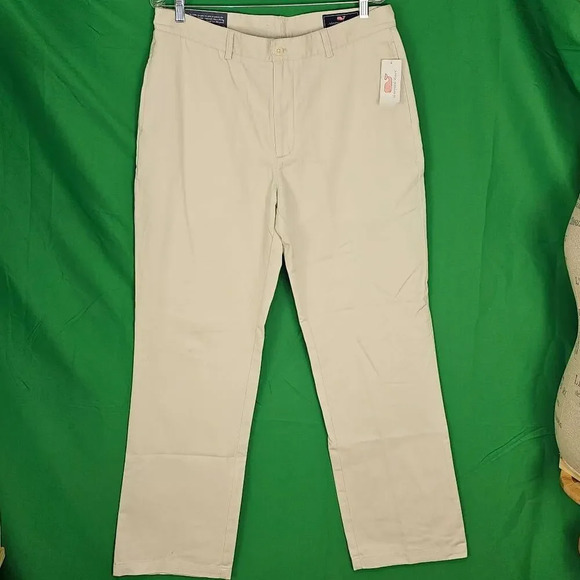 NWT Vineyard Vines Mens Stone Classic‎ Fit Club Pants 35x32 35 - Picture 1 of 4
